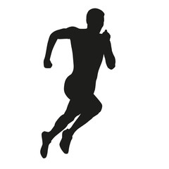 Vector runner silhouette