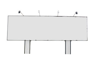 Obraz premium Billboard advertising panel with empty space and light projector