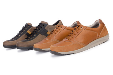 Male shoes isolated on white background