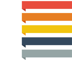 Set of rectangle labels in flat design