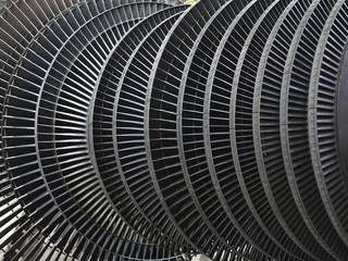 Power generator steam turbine during repair at power plant © alexrow