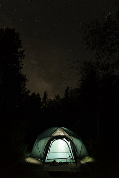 Tent with the night sky