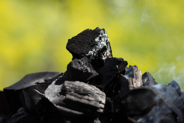 Background of charcoal