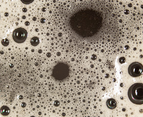 coffee foam. close-up
