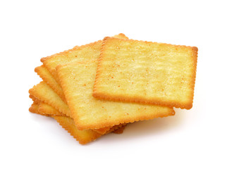 Cracker on white background