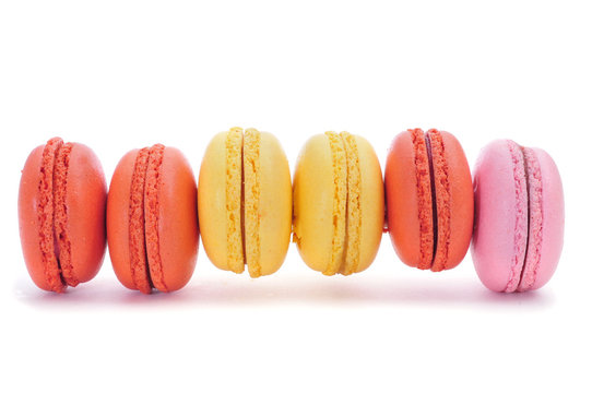 macarons with different colors and flavors