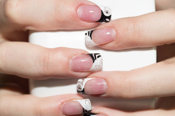 painted nails. close-up