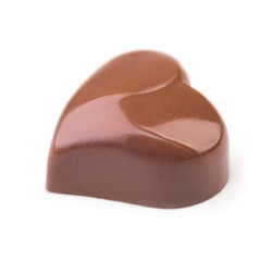 Chocolate truffle in shape of the heart