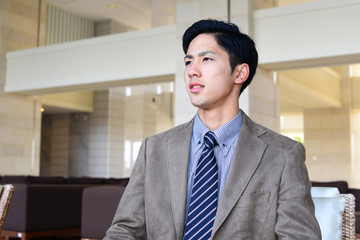 寛ぐビジネスマン