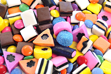 Background made of colourful candy