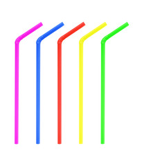 colorful straw drinking collection