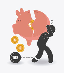 Taxes design, vector illustration.