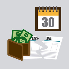 Taxes design, vector illustration.