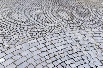 Pavement of granite with fish scale pattern © bigy9950
