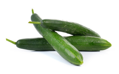 fresh cucumbers isolated on white background