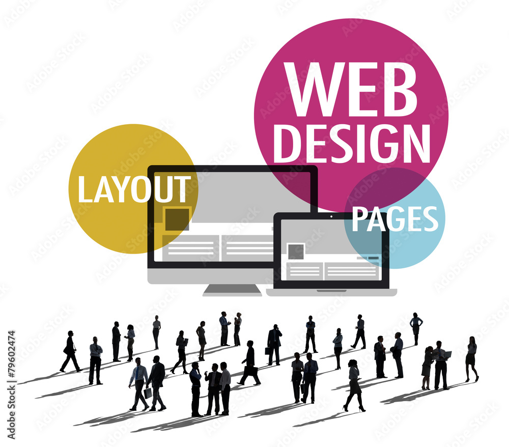 Aufkleber web design content creative website responsive concept