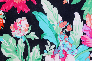 vintage style of tapestry flowers fabric pattern background