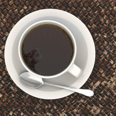 3d rendering Cup of coffee