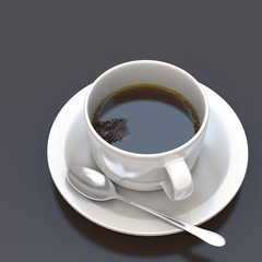 3d rendering Cup of coffee