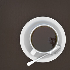 3d rendering Cup of coffee