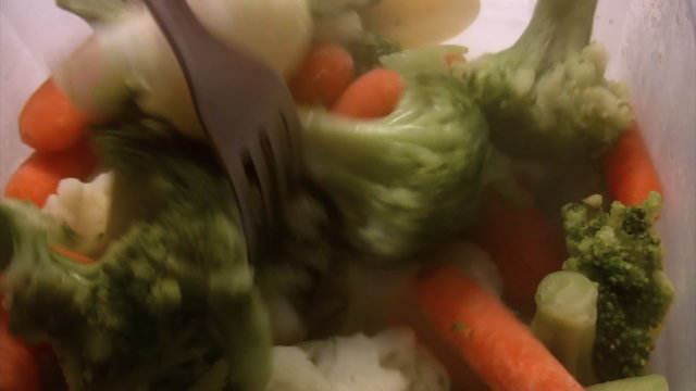 Steamed Vegetables Close Up