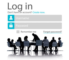 Business People Account LogIn Security Protection Concept
