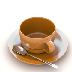 3d rendering Cup of coffee