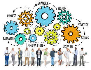 Team Teamwork Goals Strategy Vision Business Support Concept