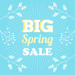 Spring vintage holiday badge design