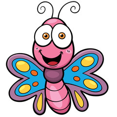 Vector Illustration of Butterfly cartoon