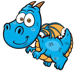 Vector illustration of Cartoon dragon