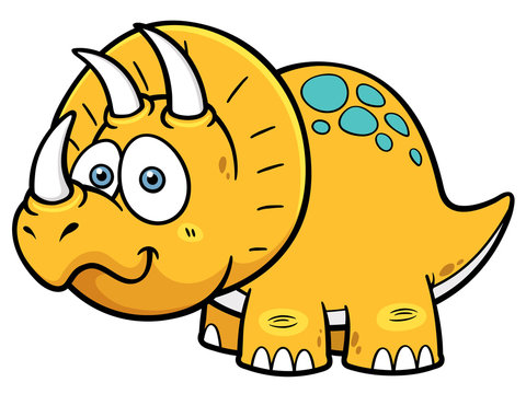 Vector illustration of Cartoon dinosaur