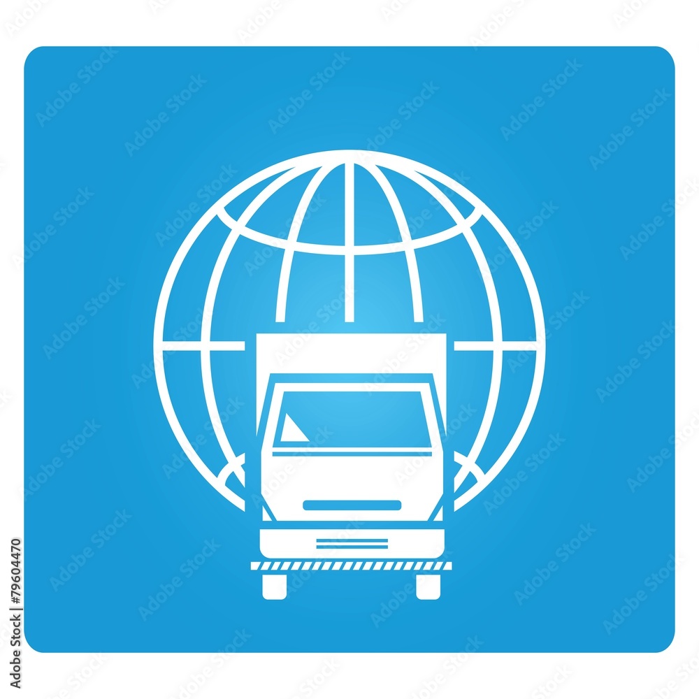 Wall mural truck, global transportation