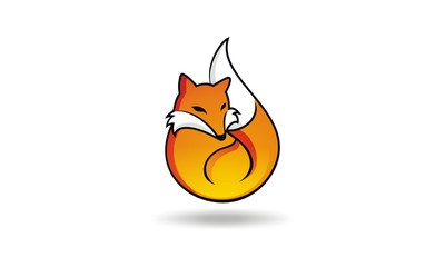 animal fox logo vector