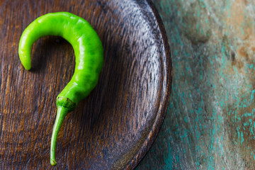 Fototapeta premium Fresh green goat pepper