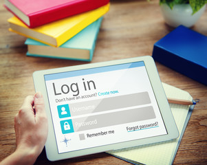 Business Man Account LogIn Security Protection Concept