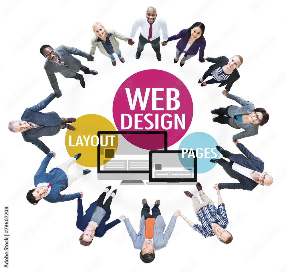 Poster web design content creative website responsive concept