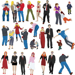 Fototapeta premium Lots of people (vectors)