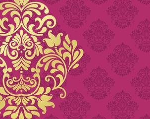 wedding card design, paisley floral pattern , India