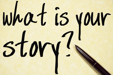what is your story text write on paper