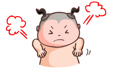 Thai boy angry very much illustration vector