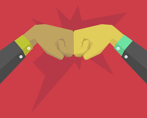 How man shaking hands when get goal