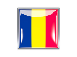 Square icon with flag of chad