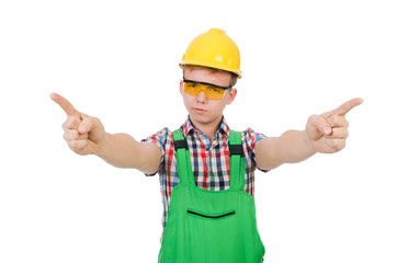 Industrial worker isolated on the white background