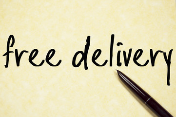 free delivery text write on paper