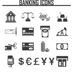 banking vector icons.