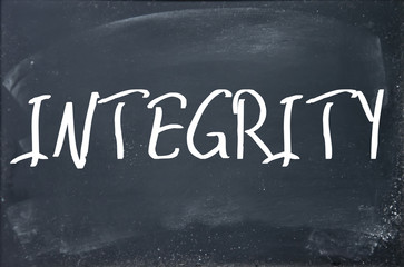 integrity word write on paper