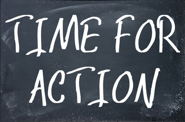 time for action sign 