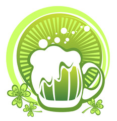 green beer mug