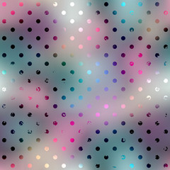 Polka dot pattern on blurred background.
